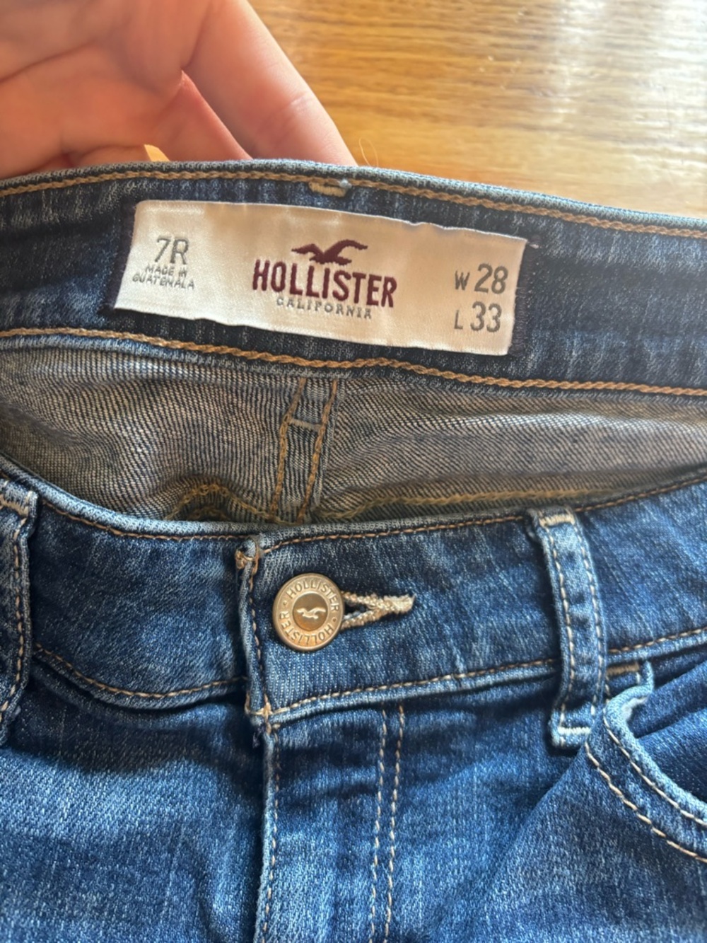 Vintage Y2K Hollister Low Rise Bootcut Jeans Size 7R / W28 L33 - Picture 3 of 5